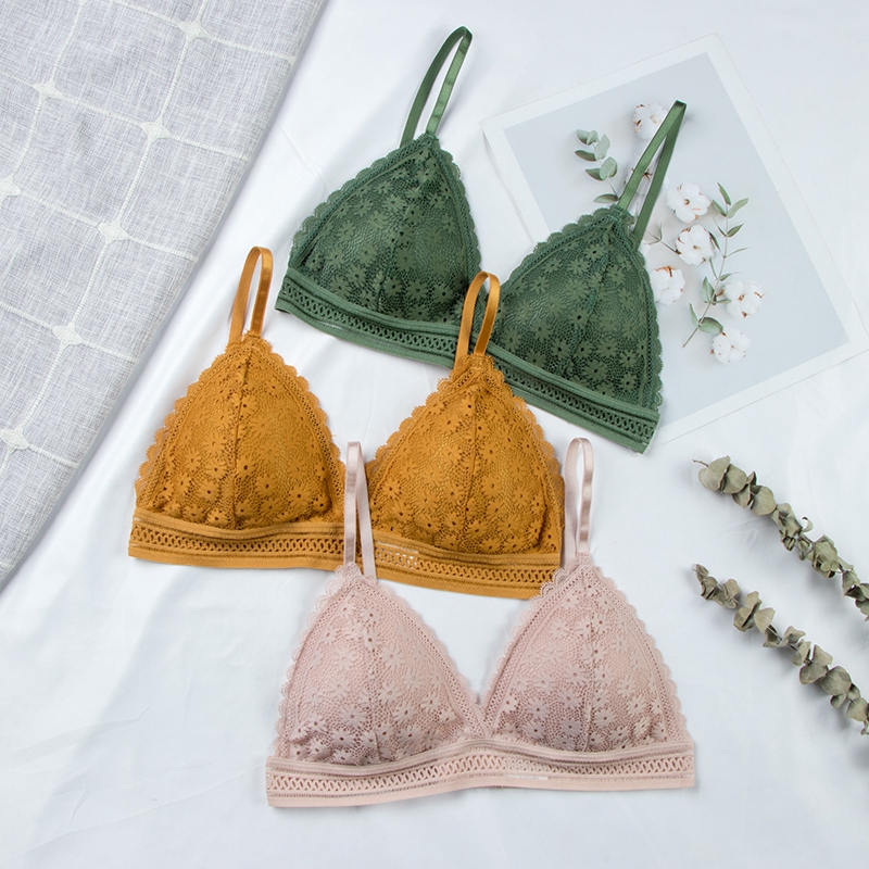 Sexy Floral Lace Bra Top For W - огляд і ціна Lace Bralette Set